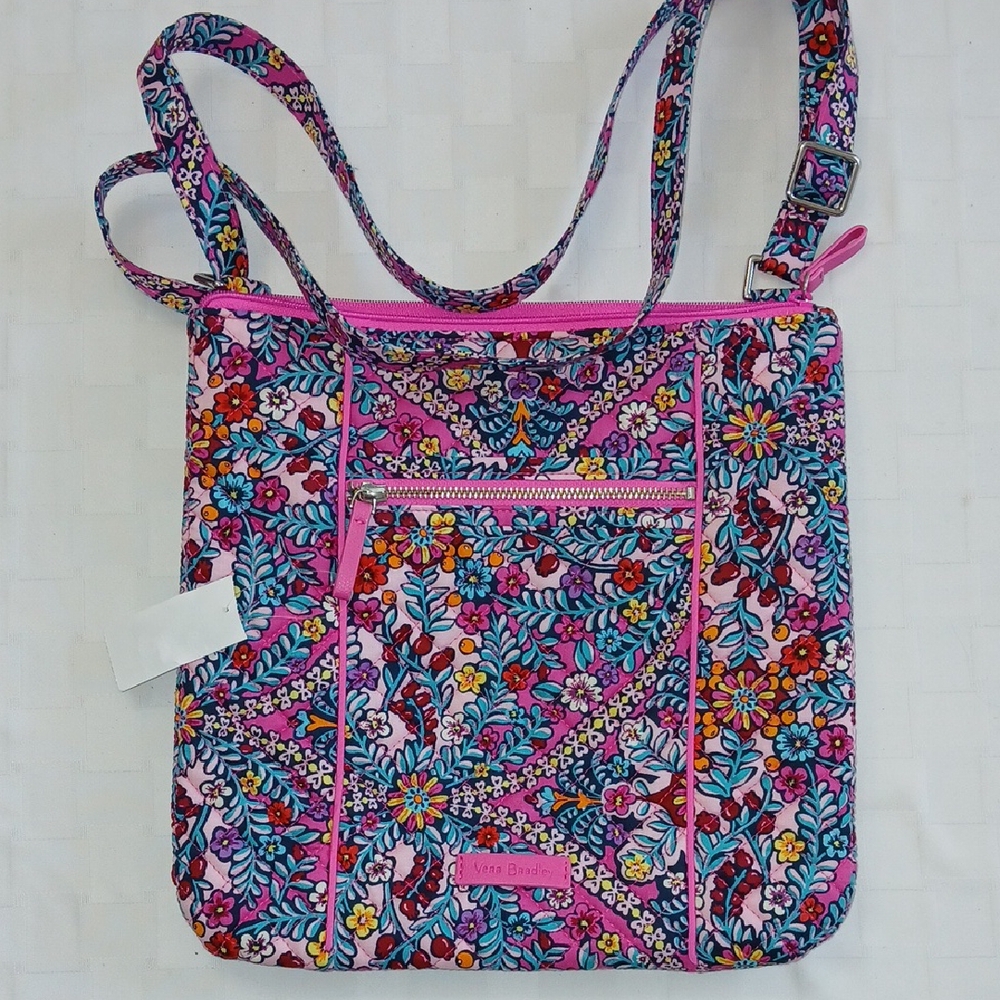Vera Bradley Floral Crossbody Bag - Pink and Blue